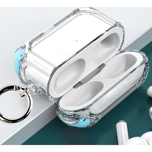 Black Green Pink Transparent Silicone Anti-drop Wireless Earphone Bag Protection Accessory Case for Airpods Pro Earphone Box