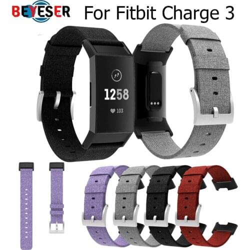 Straps for Fitbit Charge 3 Charge 4 Bracelet Smartwatch Band Canvas Nylon Replacement Men Women Bracelet with connect Watchband