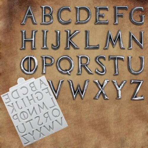 Iron Alphabet Mould Silicone Mold Fondant Cake Decorating Tool Gumpaste Sugarcraft Chocolate Forms Bakeware