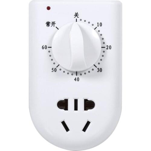 1Pc AC 220V 10A Electronic Digital 60Min Countdown Control Wall Plug Timer Socket Time Switch