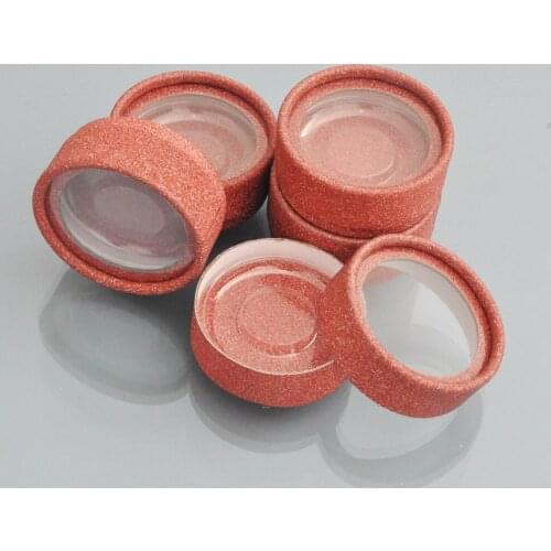 10pcs Wholesale false eyelash box packaging lash boxes custom logo fake 3d mink eyelashes case round faux cils empty glitter box