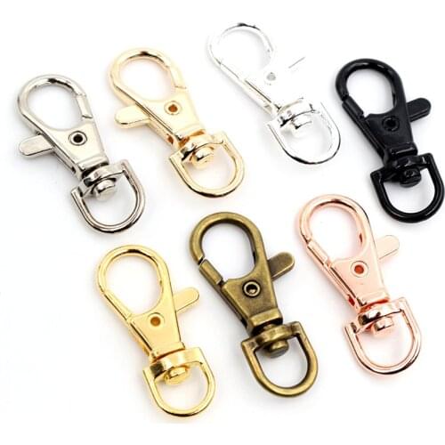 10pcs/lot 32mm 36mm 38mm Bronze Rhodium Gold Silver Plated Jewelry Findings,Lobster Clasp Hooks for Necklace&Bracelet Chain DIY