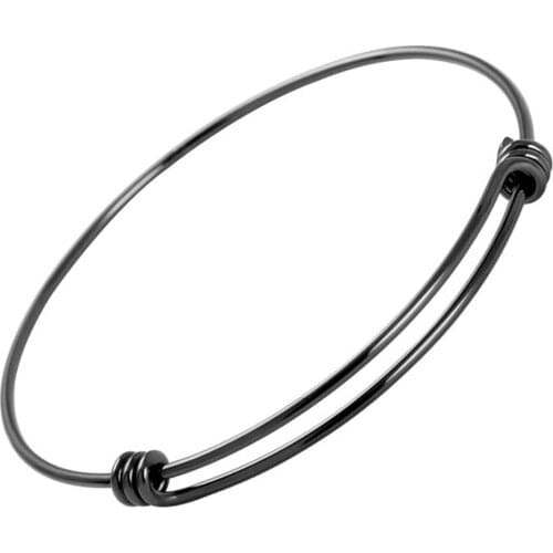 5/10/25Pcs/Lot Silver Black Gold Rose Gold Color Top Excellent Quality Stainless Steel Adjustable Bangle,Twist Wire Bracelet