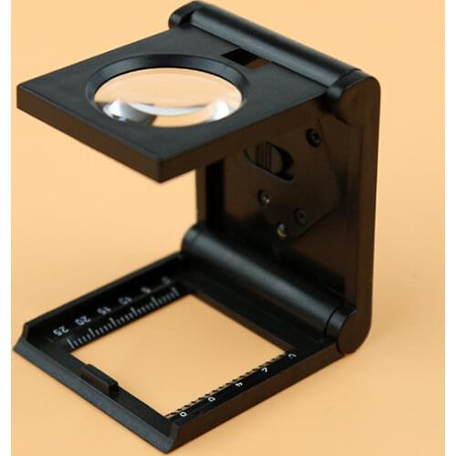 5x Desktop Foldable Magnifier Loupe with Light for Crafts Low Vision Linen Tester