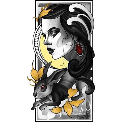 Black Woman full round square diamond embroidery Sale Puzzle Diy Full Display diamond painting mosaic Rabbit Wall Art,I83