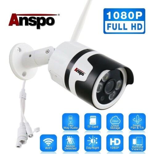 Anspo Wifi IP 1080P Wireless CCTV Security Camera 2Way Audio waterproof Outdoor