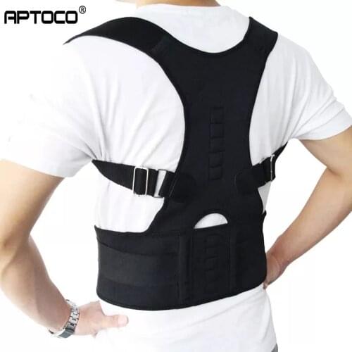 Aptoco Magnetic Therapy Posture Corrector Brace Shoulder Back Support Belt for Braces & Supports Belt Shoulder Posture US Stock
