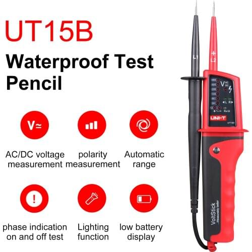 UNI-T UT15B Automatic AC/DC Voltage Tester Detector Phase Rotation Test J3S1