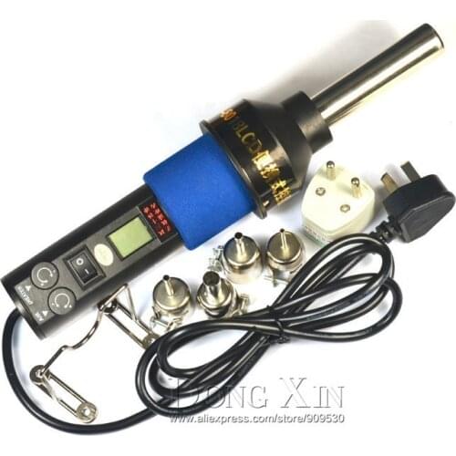 Free shipping hot air gun Desoldering iron station Adjustable IC SMD BGA+ 4Nozzle 8018LCD Heat Hot Air Gun 220V 240V