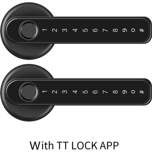 C90F Smart Lock Fingerprint and Touchscreen Electronic Digital Single Door Lock Store 50 Fingerprints for Home Office