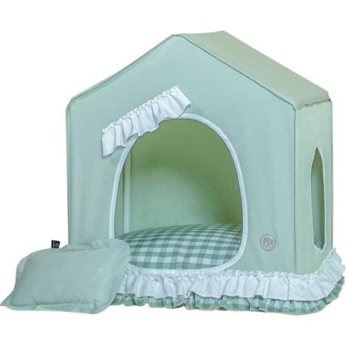 Dog Bed Cat House Condo Cute for Indoor Cats Cave Pet Bed Tent House with Cushion and Pillow Machine Washable Cats or Small Dogs