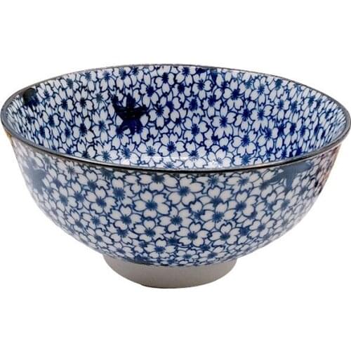 5 Inch Japanese Ceramic Bowl,Soup Bowl,Sauce Bowl,Rice Bowl,1/4 Pcs,Underglaze Restaurant Bowl