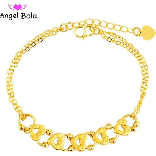 Muslim Gold Women Charm Bracelet Luxury Jewelry Designer Love Bracelet Wedding Fashion Party Holiday Gift Wholesale