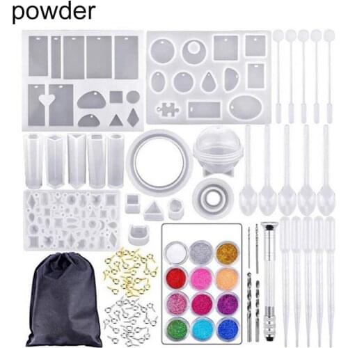 Mixed Style Jewelry Epoxy Resin Molds Set Silicone Mold UV Casting Tools Clay Resin Jewelry Casting Molds For Jewelry Making DIY