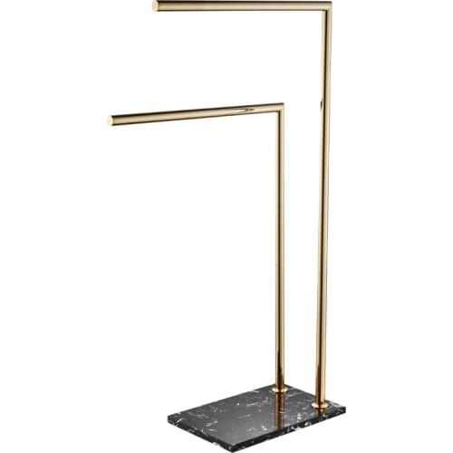 Marble Gold Swivel Towel Bar Bathroom Bathtub Doubler Towel Bar Bathroom Accessories Multifunctional Activity Towel Rack Stand