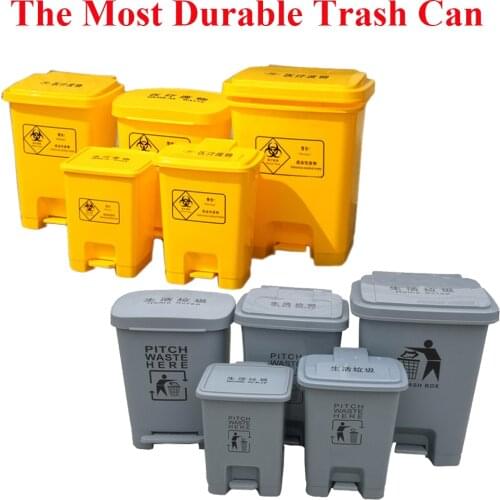 Durable and High Quality Large Capacity 15L 20L 30L Trash Can Waste Bin Kitchen Hospital Trash Can Living Room Door Garbage Can