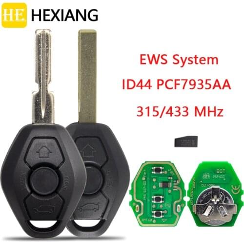 HE Xiang Car Remote Control Key For BMW E38 E39 E46 X3 X5 Z3 Z4 1/3/5/7 Series EWS System 315/434Mhz ID44 PCF7935 Chip Smart Key