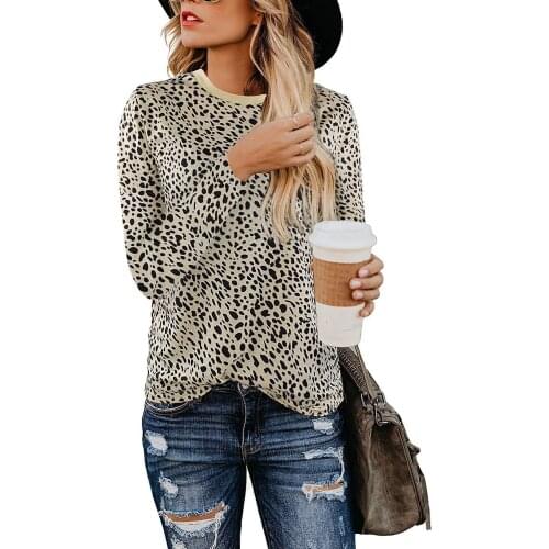 Sexy Leopard Sweatshirts Women Long Sleeve O-Neck Pullover Tops Slim Fit 2019 Fashion Autumn Casual Hoodies