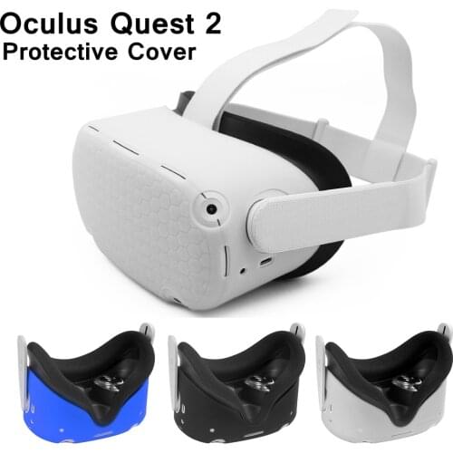 Silicone Protective Cover For Oculus Quest 2 VR Headset Helmet Head Shell Anti-Scratches Case For Oculus Quest 2 Accessories