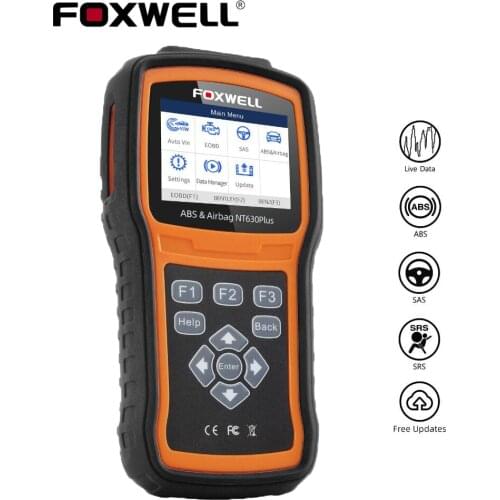 FOXWELL NT630 PLUS OBD2 Scanner Engine ABS SAS Airbag OBD 2 Automotive Scanner Multi-language Car Diagnostic Tool Free Update