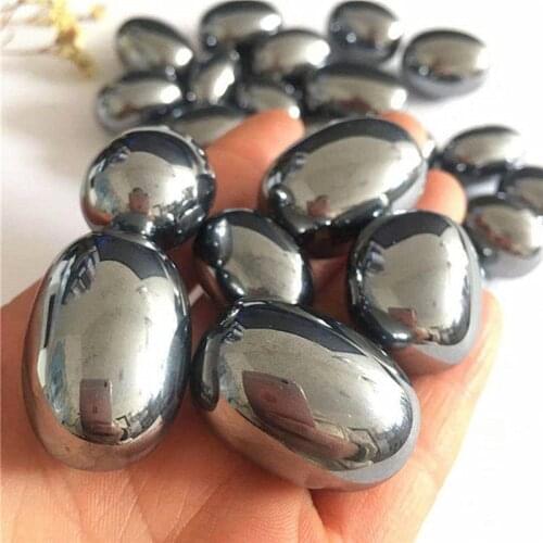 Terahertz Tumbled Stones Natural Quartz Minerals Crystals Healing Gemstones Reiki Home Decorations