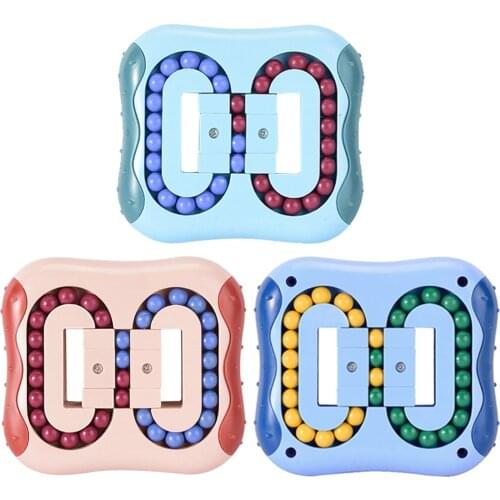 Rotating Magic Bean Fingertip Cube Fidget Handheld Toy for Adults Kids Creative Stress Relief Decompression Portable Educational