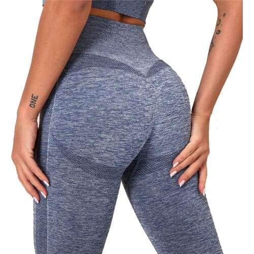 Leggings Women Seamless High Waist Sexy Bubble Butt Fitness Push Up Leggings for Women Slim Elastic Knitted Spandex 25% Leggins