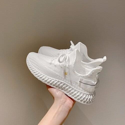 2020 Womens Flat Breathable Shoes Summer Casual Ladies Mesh Sneakers Walking Shoes Female Office shallow Fabric girls Shoes