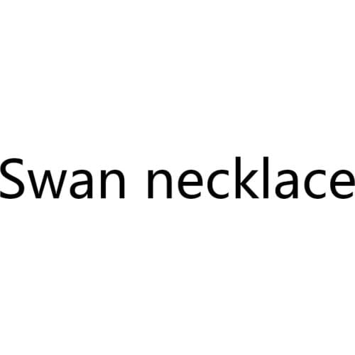 Swan necklace Womens Iconic Swan Jewelry Collection, Rose Gold Finish, Black Crystals