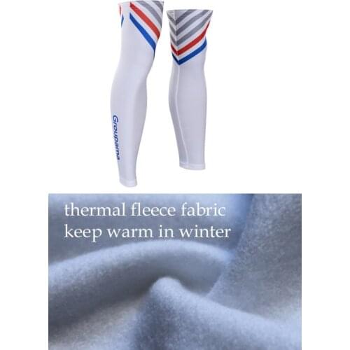 WINTER THERMAL FLEECE 2020 GROUPAMA FDJ TEAM CYCLING JERSEY LEG WARMERS SUN UV PROTECTION ONE PAIR SZIE XS-4XL