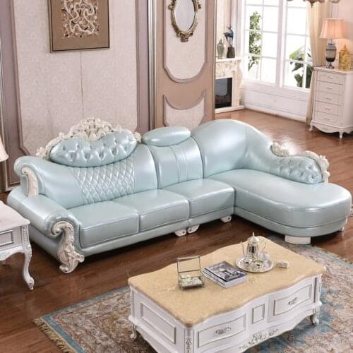 1+3 seat +lounge 3.3 meter length bonded leather sofa french design furniture #503-2