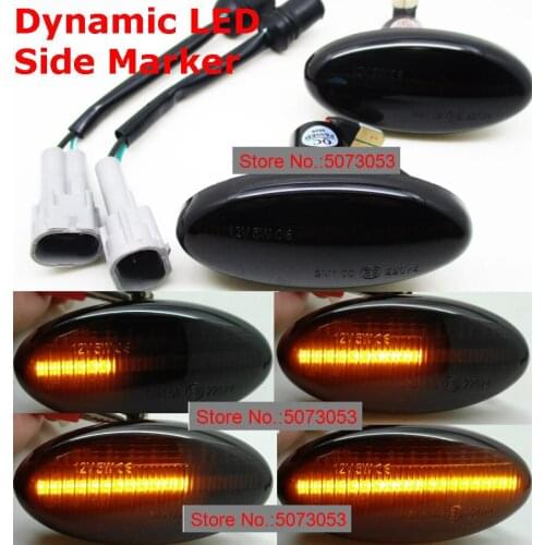 2PCS Smoke/Clear Lens Led Dynamic Side Marker Turn Signal Light Sequential Blinker Light For MAZDA 3 MAZDA6 MAZDA 2 3 5 6 MPV