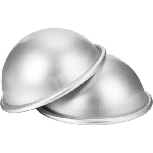 2pcs Spherical Bath Balls 7cm Diameter Aluminum Sphere Bath Cake Pan Tin Baking Pastry Ball Mold [3]