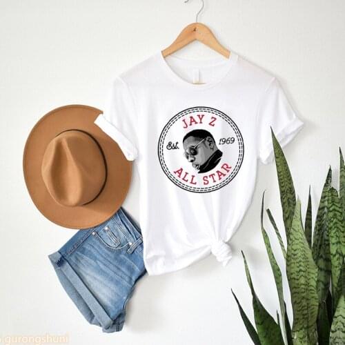 2021 Rapper All Star Jay Z T Shirt Jay-Z T-Shirts Graphic Print Top Women Clothes Female Clothing 90s Tee Harajuku Streetwear