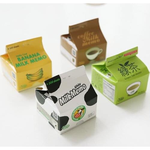 300 sheets Milk memo Cute post stick notes Green tea Coffee note pad Stationery Office accessories School supplies 6305