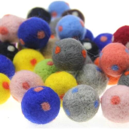5pcs 20/30MM Multicoloured Wool Felt Balls Party Supplies Felt Wool Ball Roon Decoration For Kids Diy Craft Clothing Accessories