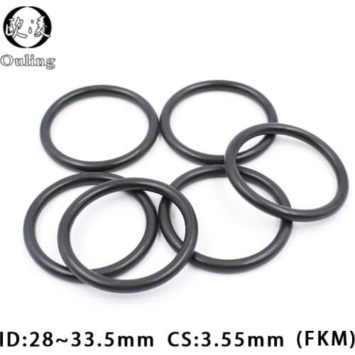 5PC/Lot Fluorine rubber Ring FKM O-ring Seal CS3.55mm ID28/28.7/30/30.7/31.5/32.5/33.5mm O Ring Gasket Oil Ring Fuel Sealing