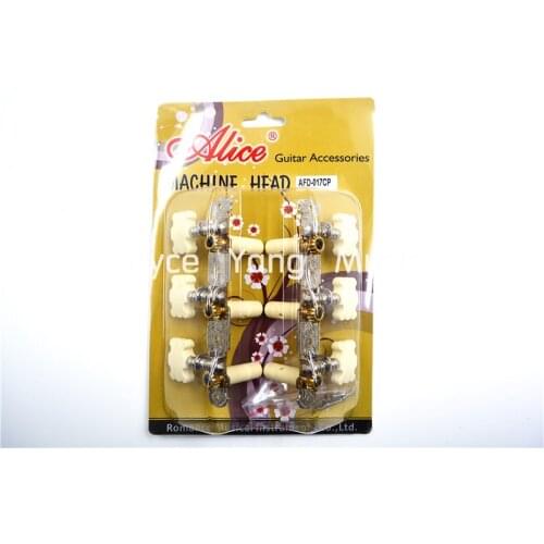 Alice AFD-017CP Classical Guitar Tuning Pegs Tuners Machine Head(Short) Ivory Plum Pegs 3L+3R