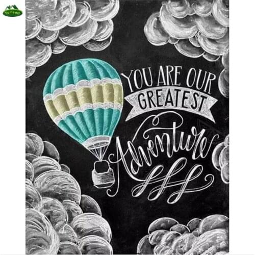 Diamond Painting Letter Blue Balloon Needlework Diamond Embroidery Cross Stitch Creative Art Crafts Childrens Room Decal