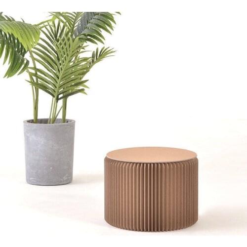 Free shipping，Multifunctional folding paper stool, portable round stool, creative paper stool without taking up space