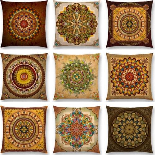 Bible Mandala Middle East Armenia India Oriental Bliss Sun Moon Ararat Flower Arabesque Beautiful Cushion Cover Sofa Pillow Case