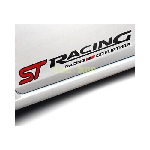 For ford Focus Focus 2 3 bmw passat volkswagen cruze mazda peugeot audi golf ST RACING sticker on car accessories car styling
