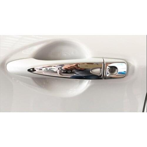 Door handle cover,auto door handle trims with smart hole for Nissan Qashqai 2015 2016, free shipping