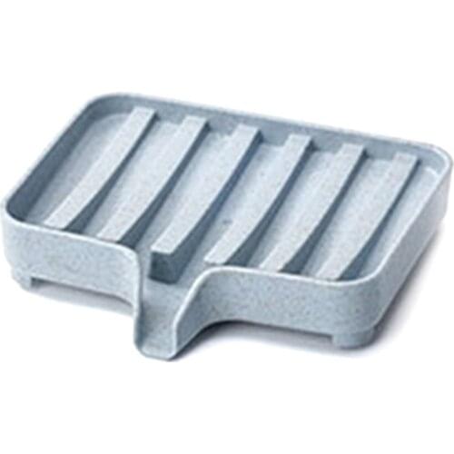 Hot Newest Non-slip Soap Holder Creative Wheat Straw Plastic Draining Shelf Bathroom Soap Dish Storage Box Organizer Rack