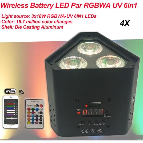 20W High Brightness LED Stage Lights 3X4W 4IN1 RGBW LED Par Light With Remote Control For Club Dj Show Home Party Ballroom Bands