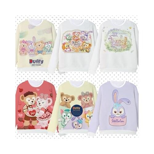 Disney Duffy StellaLou Fashion Anime Figures Cartoon Products Cosplay Accessories Customized Sweatshirt Casual Hoodie Unisex