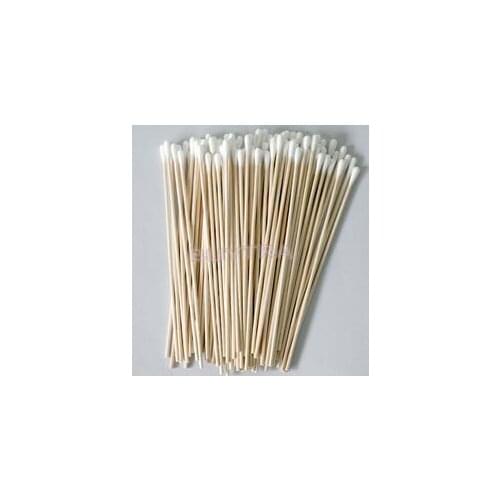 Wholesale 100pcs 15mm Chemistry Lab Cotton Swabs Tools School Accessories Disposable Wood Stick Buds Tip For Medical Cure