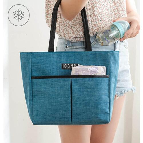 Portable Lunch Bag New Thermal Insulated Lunch Box Tote Cooler Handbag Bento Pouch Dinner Container School Food Storage Bags