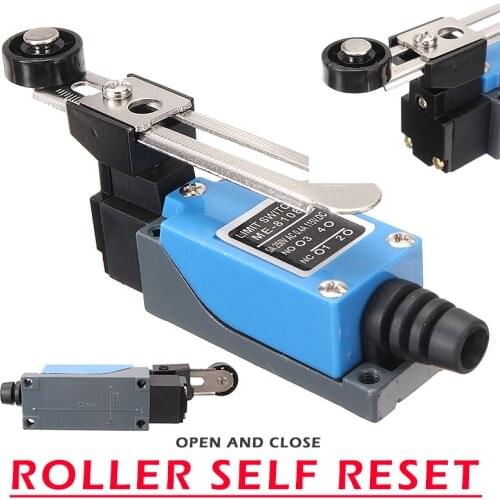 1 Piece ME-8108 Self-reset Momentary AC Limit Switch Roller Lever CNC Mill Laser Plasma Adjustable Lever Arm IP65