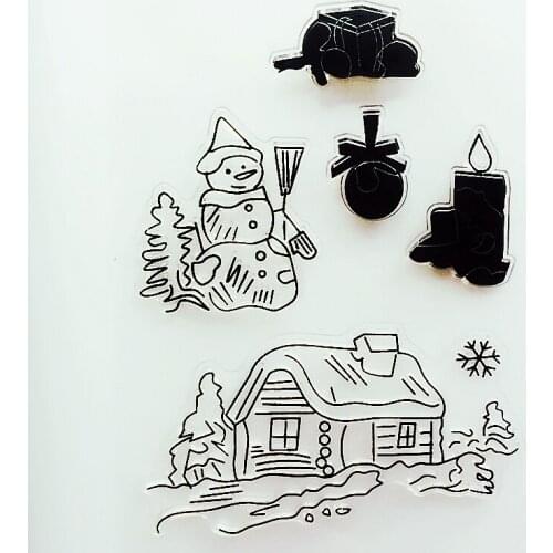 YLCS282 Christmas Silicone Clear Stamps For Scrapbooking DIY Album Paper Cards Making Decoration Embossing Rubber Stamp 11x16cm